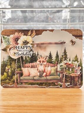 Handmade Belated Birthday Greeting Card